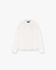 Waffle Long Sleeve T-Shirt - Flat White