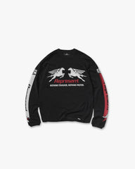 Mesh Pegasus Long Sleeve T-Shirt - Jet Black
