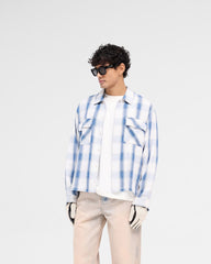 Season Flannel Shirt - Mid Blue