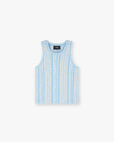 Mixed Knit Vest - Royal Blue