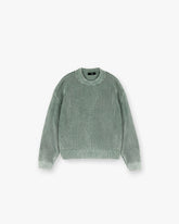 Open Gauge Knit Sweater - Forest Green