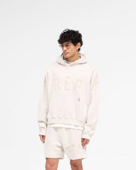 Rep Applique Hoodie - Cream Marl