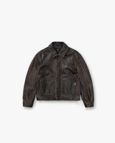 Sunfade Leather Jacket - Nero