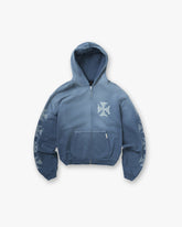 MH Shrunken Zip Hoodie - Vintage Navy