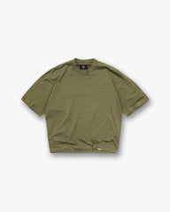 Initial Boxy T-Shirt - Army Green