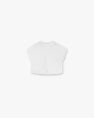 247 Perforated Cropped Training T-Shirt - White