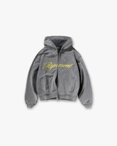Script Logo Zip Hoodie - Vintage Grey