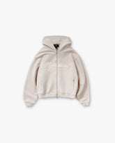 Script Logo Zip Hoodie - Concrete