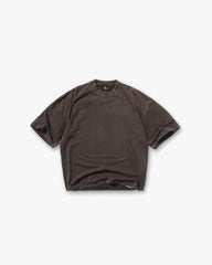 Initial Boxy T-Shirt - Coffee