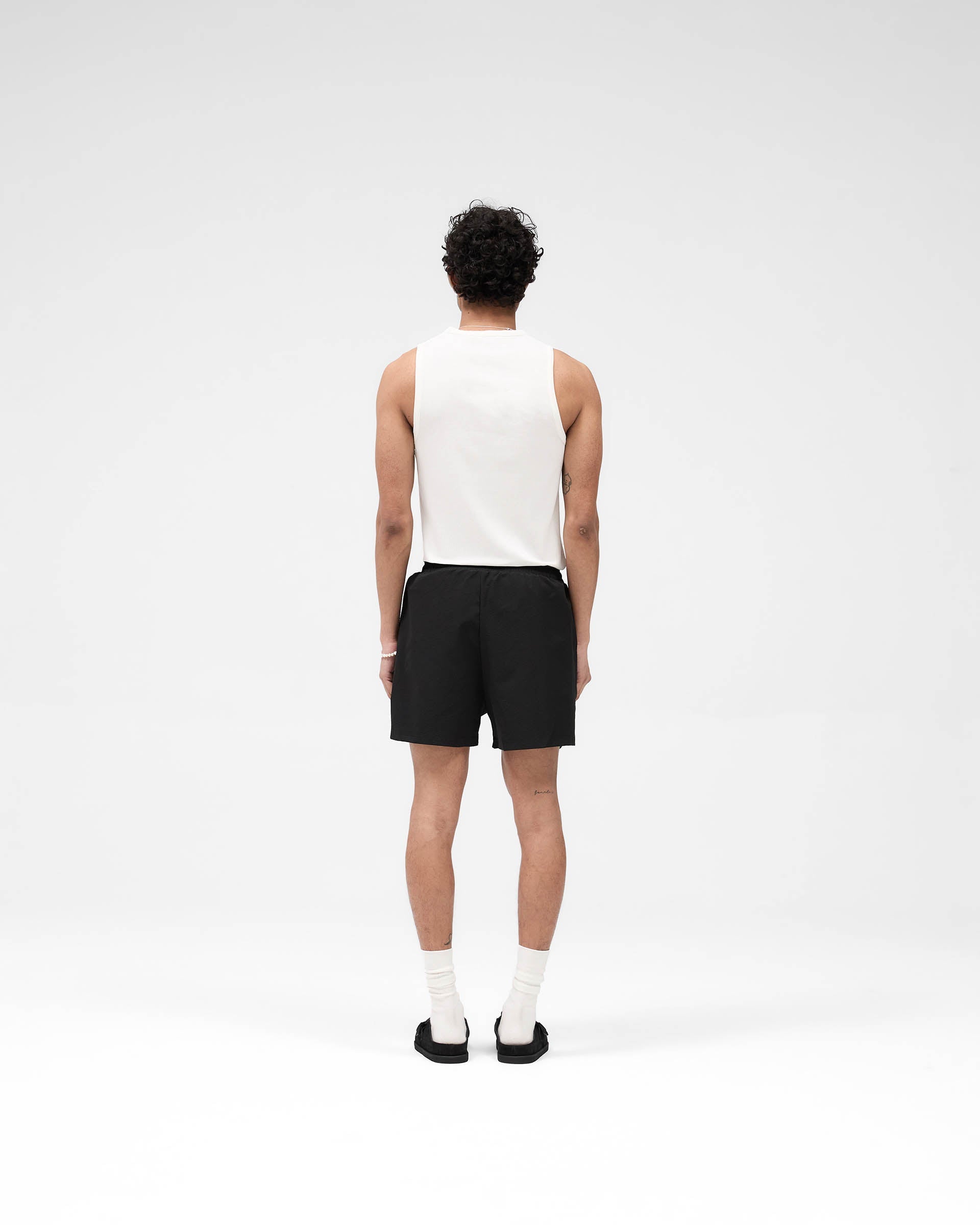 Seersucker Smart Swim Short - Black