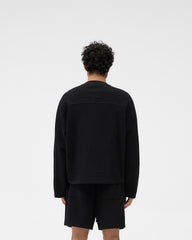 Waffle Long Sleeve T-Shirt - Black