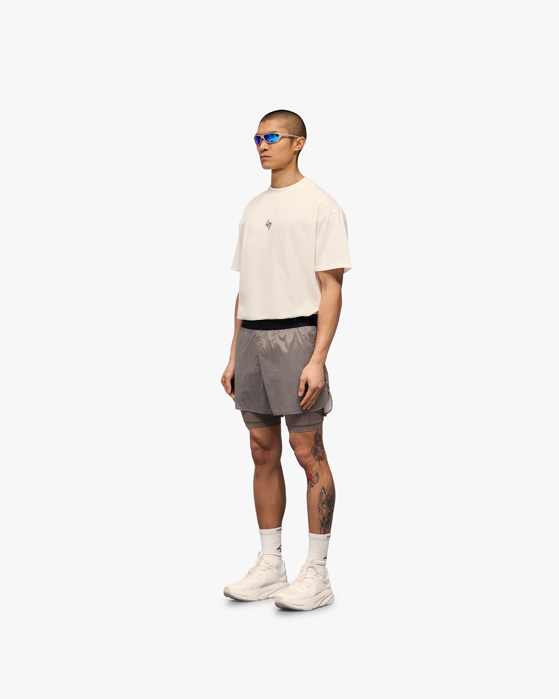 247 Contour 2-In-1 Run Shorts - Pebble