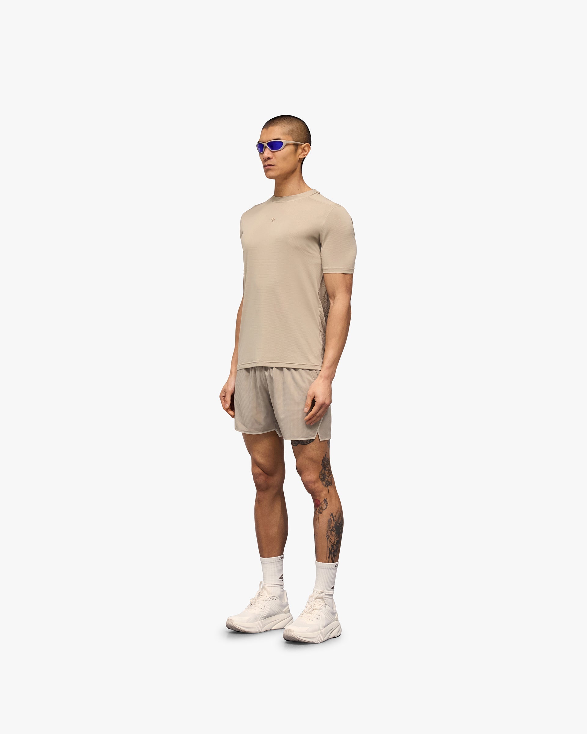 247 Contour Run T-Shirt - Pebble