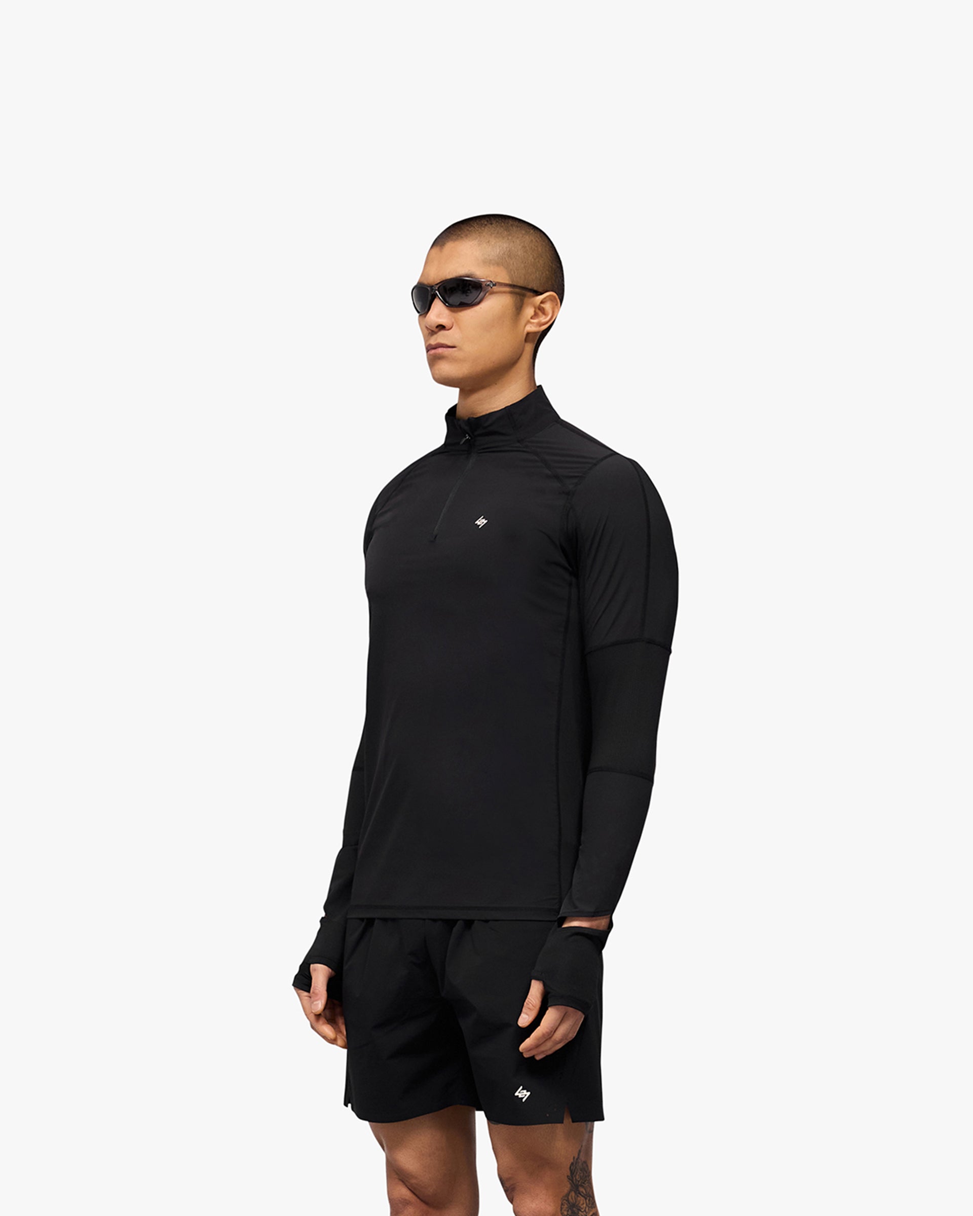 247 Run Quarter Zip - Jet Black