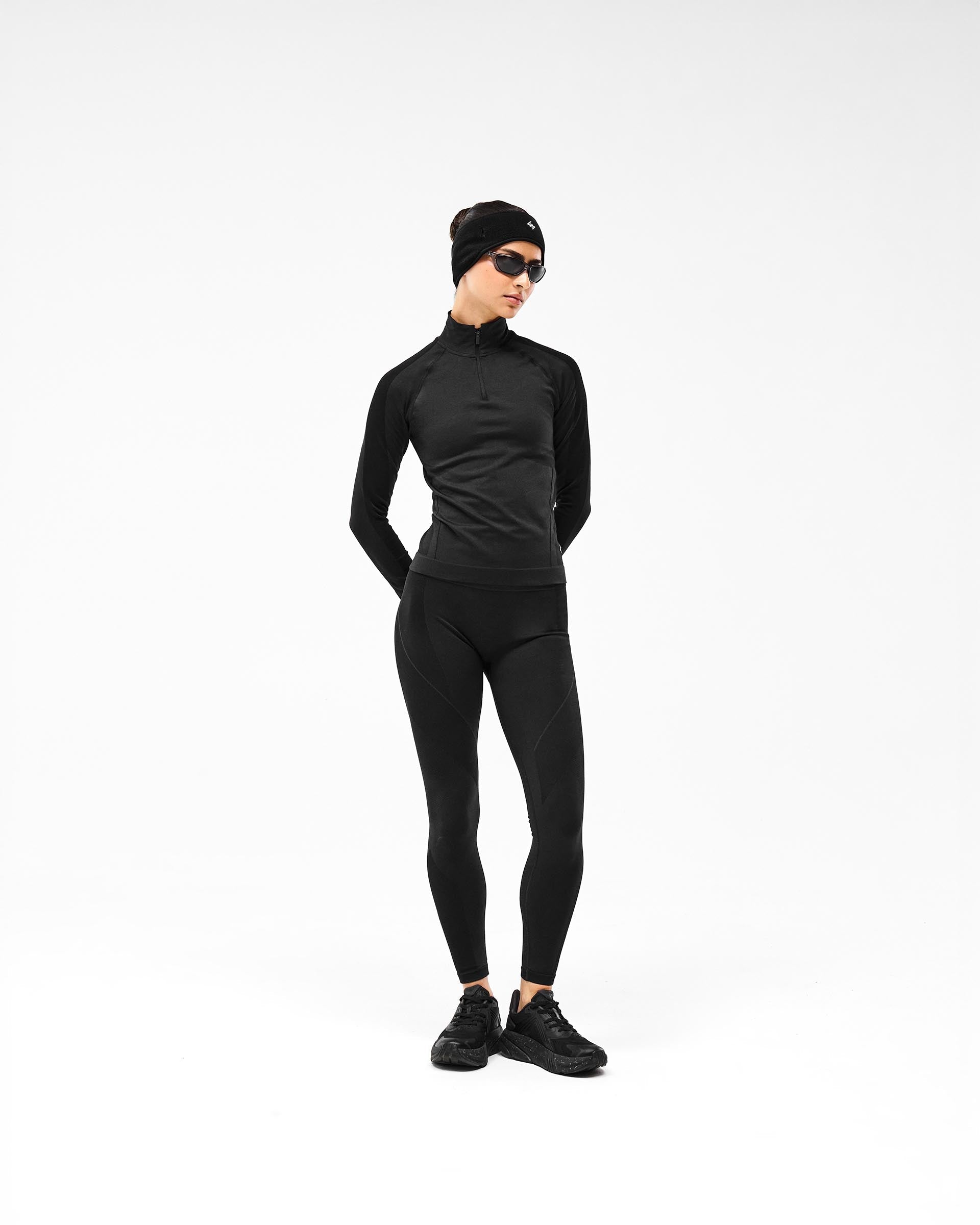 247 Sculpt Seamless Quarter Zip Jacket - Black