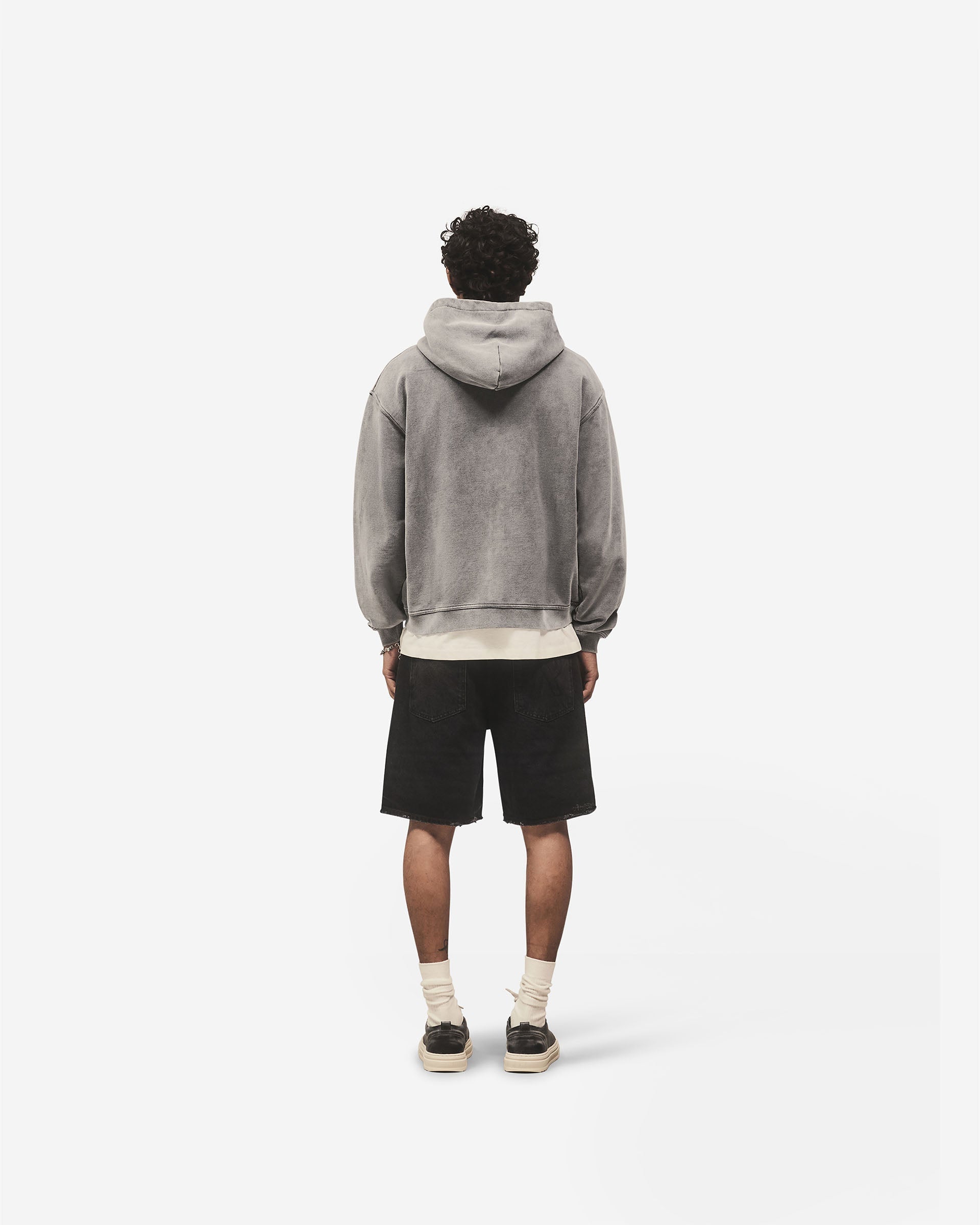 Script Logo Zip Hoodie - Vintage Grey