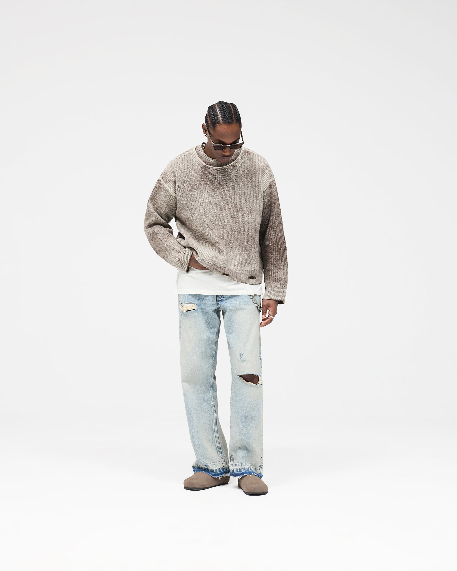 Reversible Fade Out Sweater - Nero