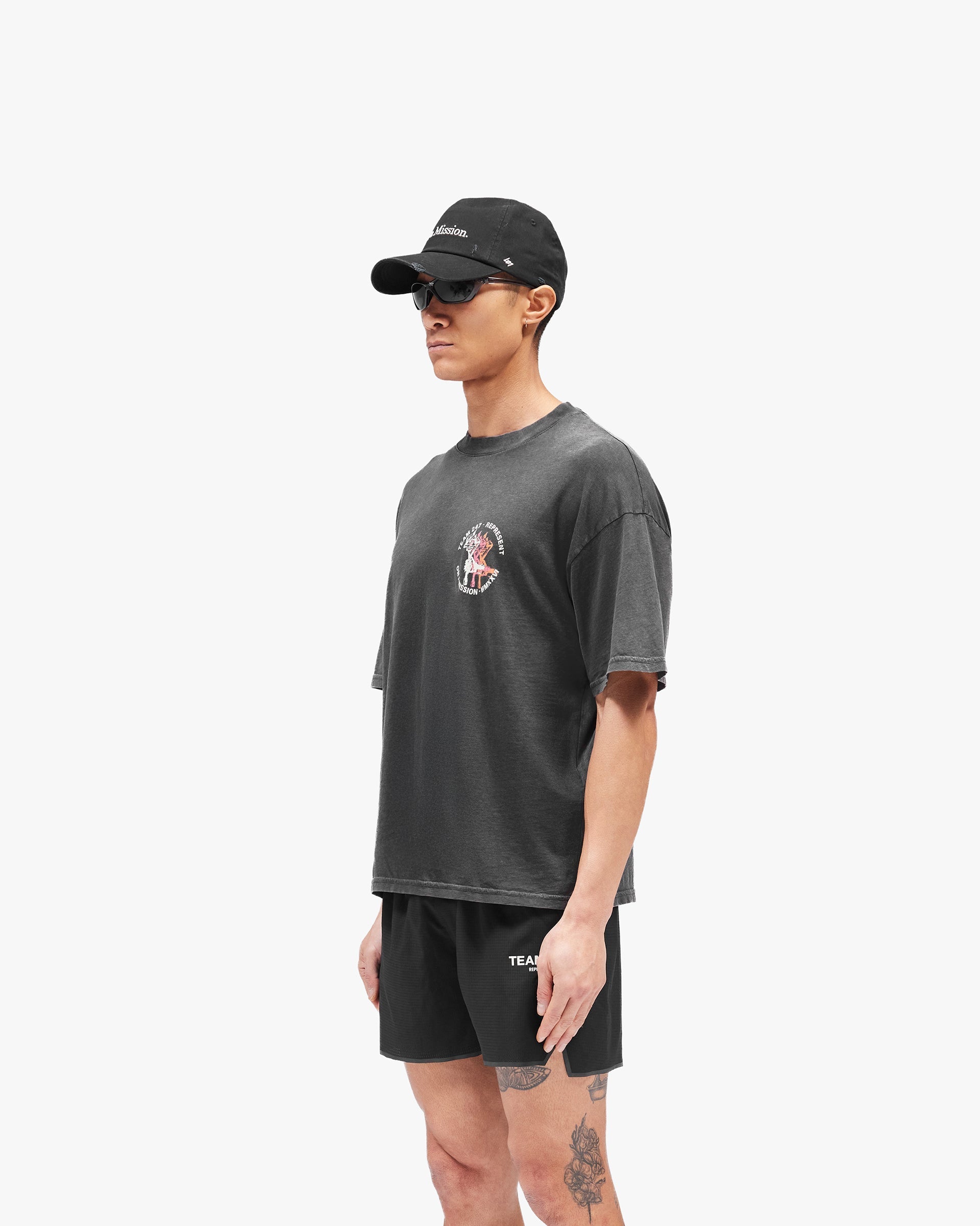 247 Torch Boxy T-Shirt - Washed Black