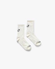 247 Numbers Socks - Flat White