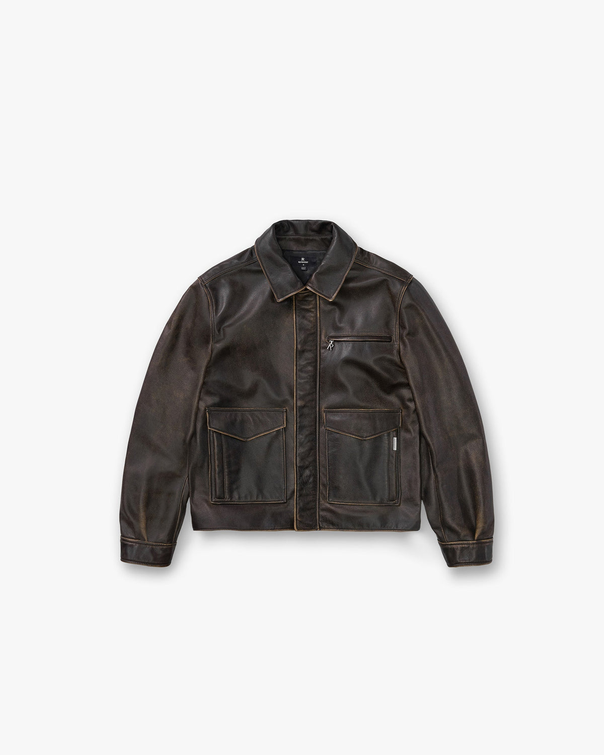 Sunfade Leather Jacket - Nero