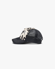 Cowhide Print Cap - Flat White Jet Black