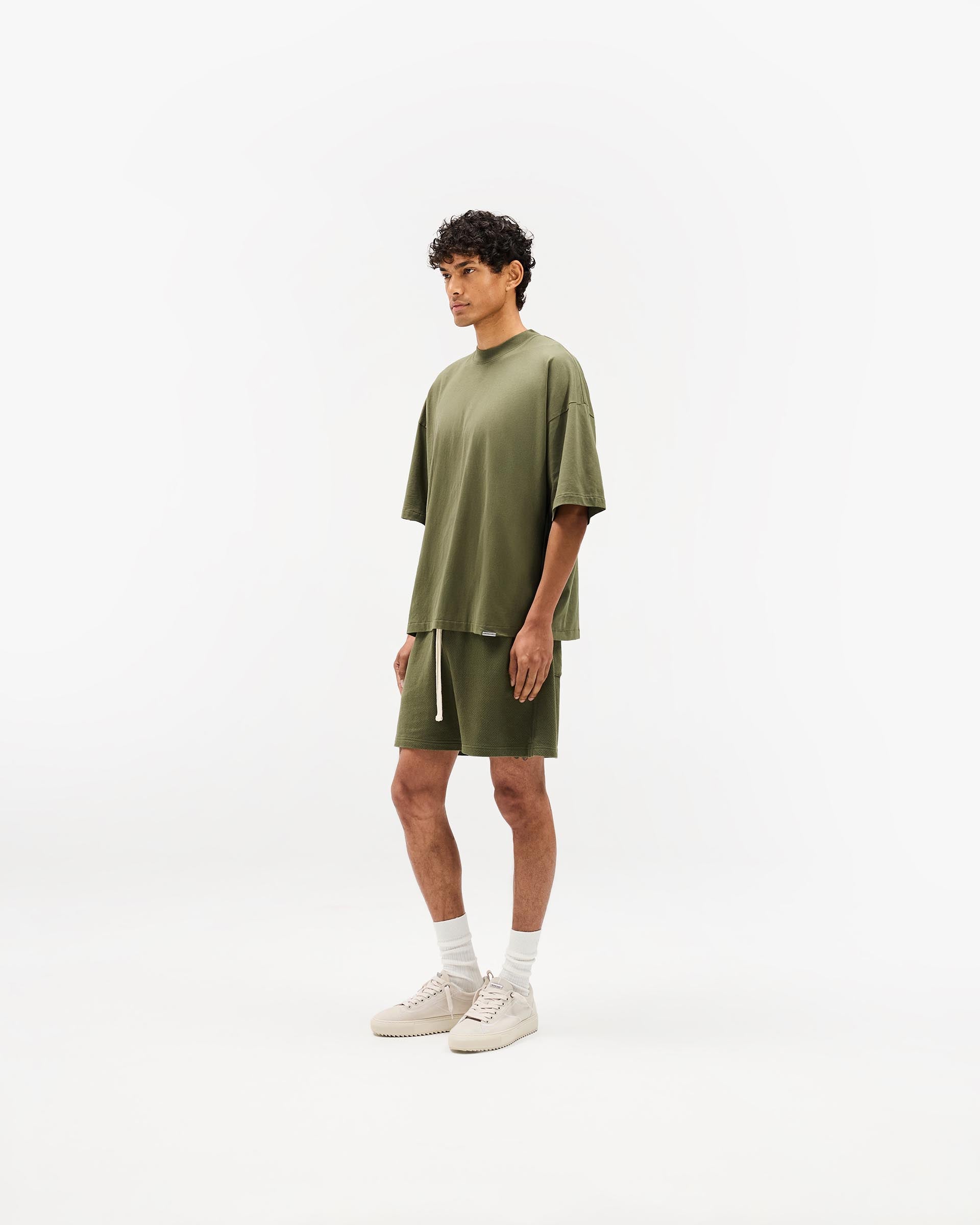 Initial Boxy T-Shirt - Army Green