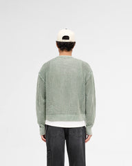 Open Gauge Knit Sweater - Forest Green
