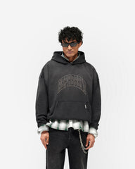 Represent Embellished Hoodie - Stained Black
