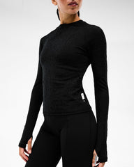 247 Performance Burnout Long Sleeve - Black