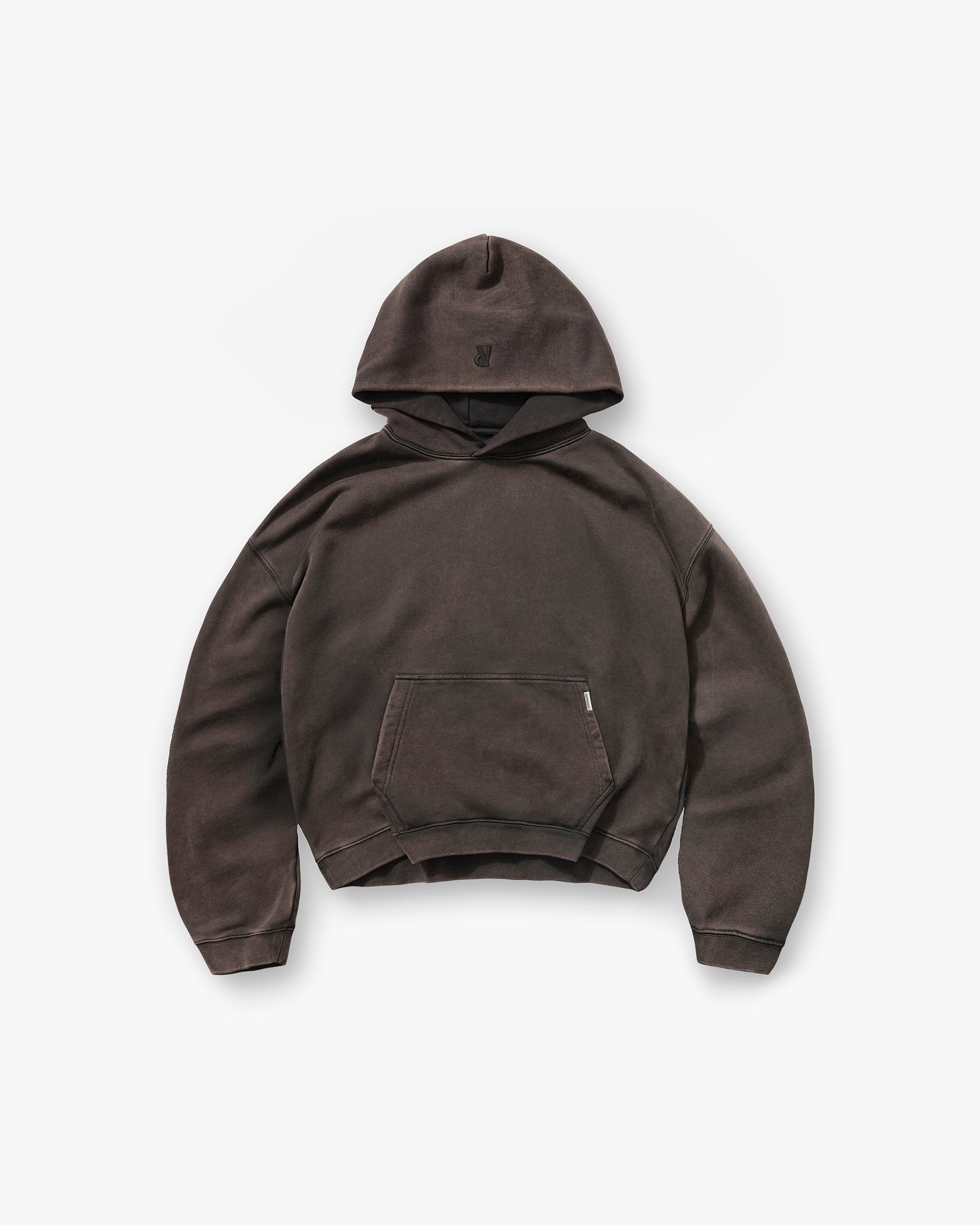 Initial Boxy Hoodie - Coffee