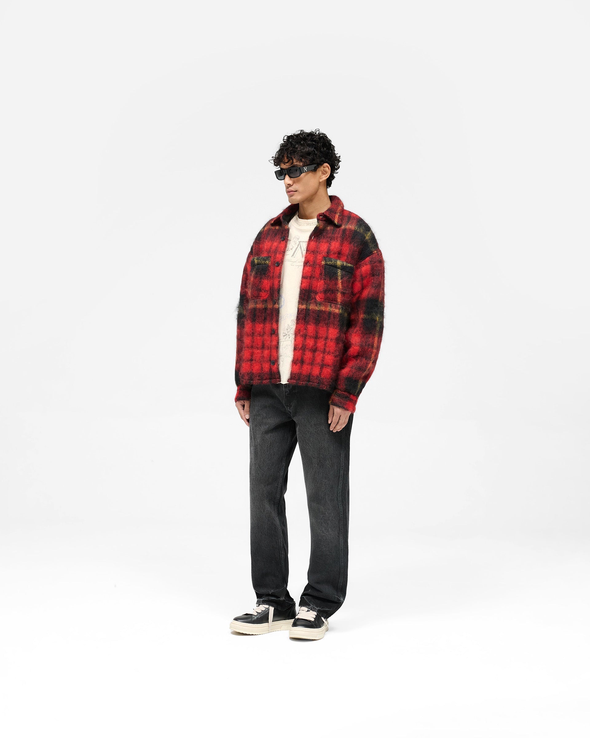 Mohair Overshirt - Red Check