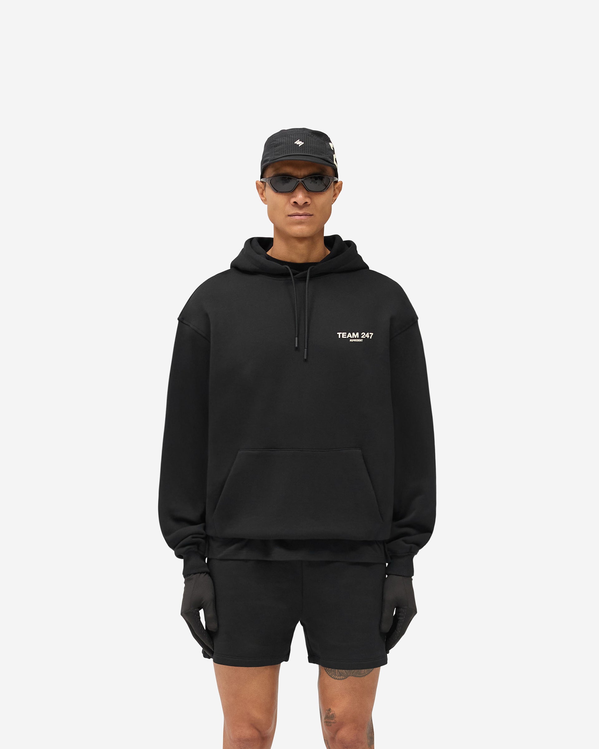 Team 247 Oversized Hoodie - Jet Black