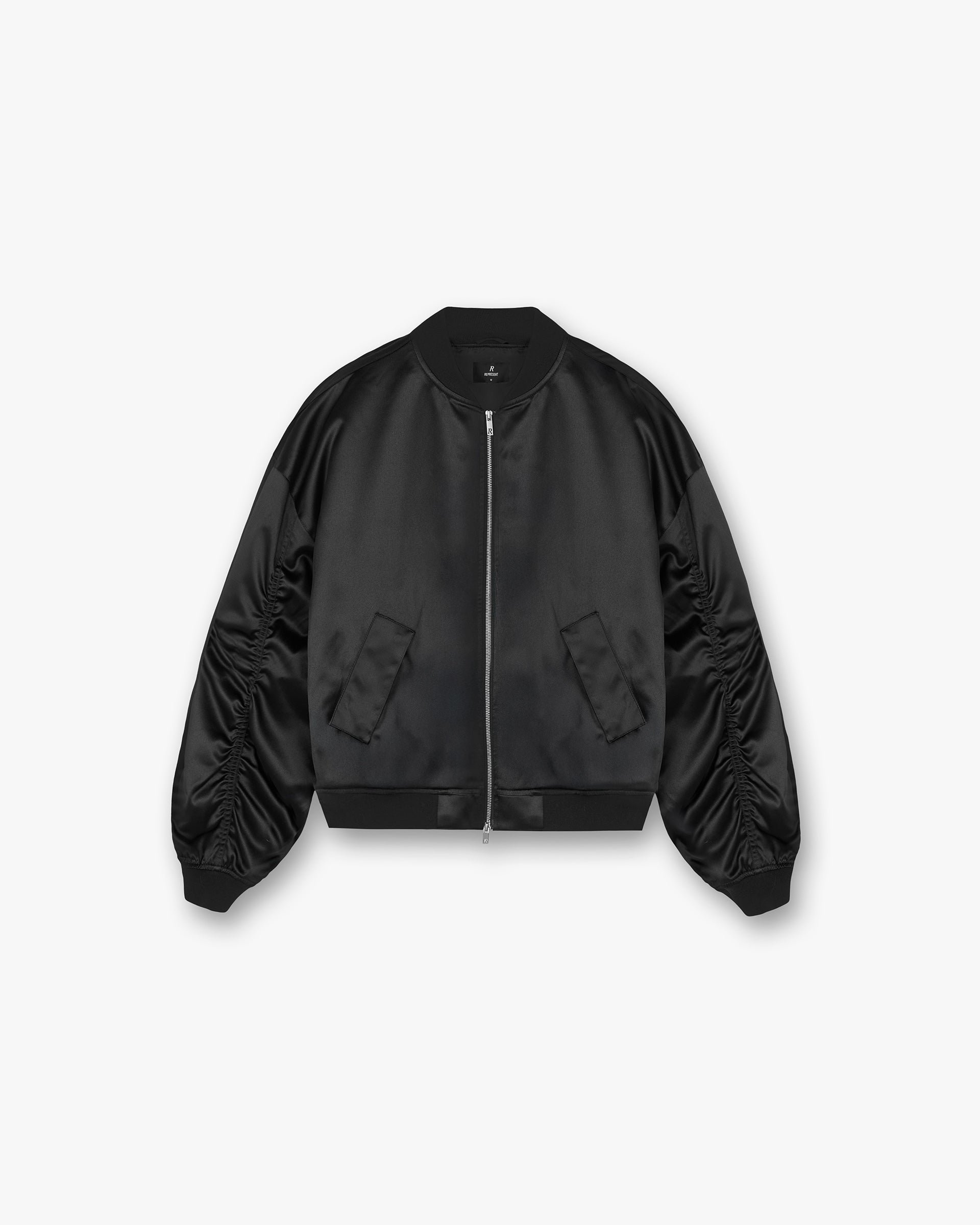 Satin Bomber - Black