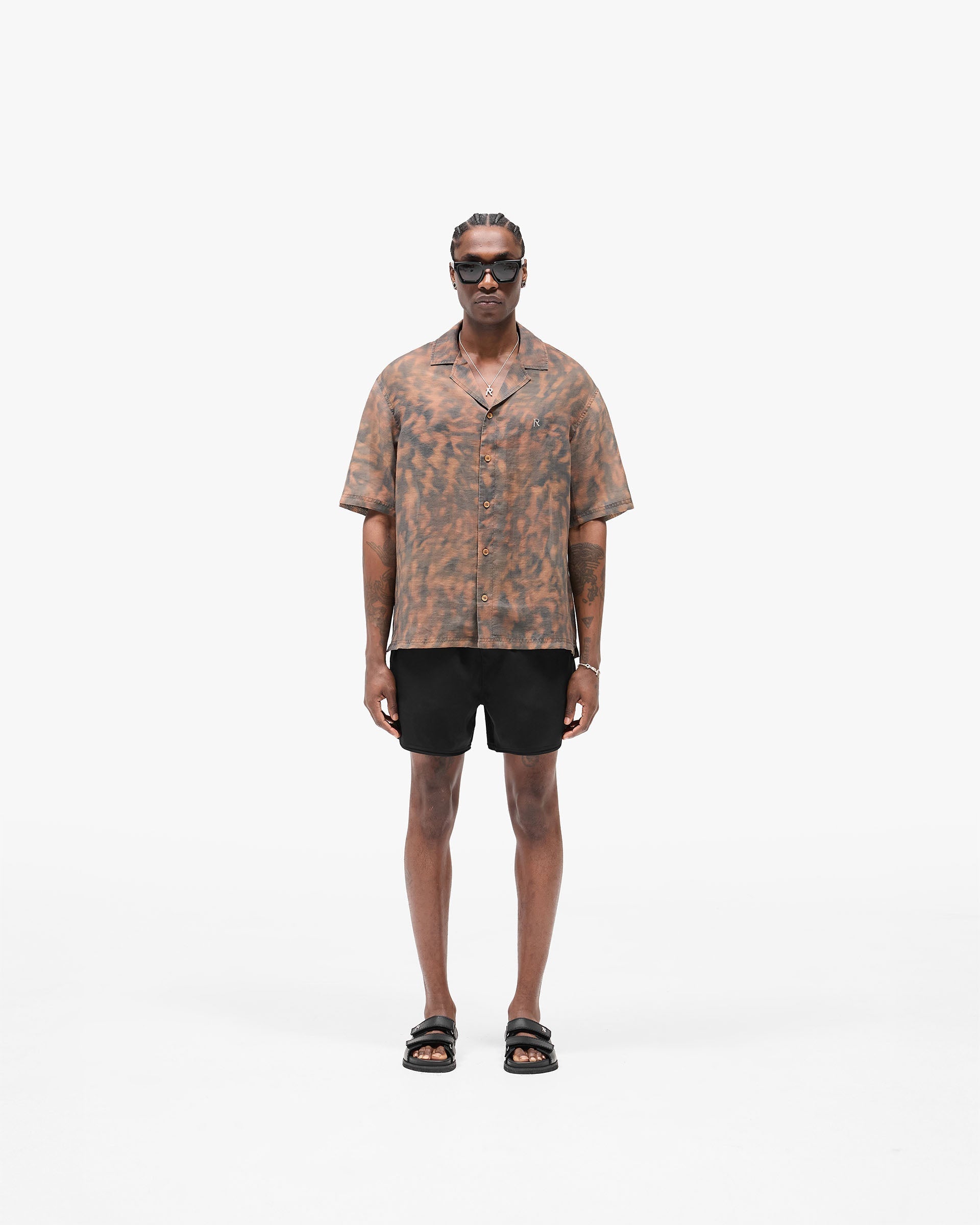 Tortoise Print Shirt - Brown