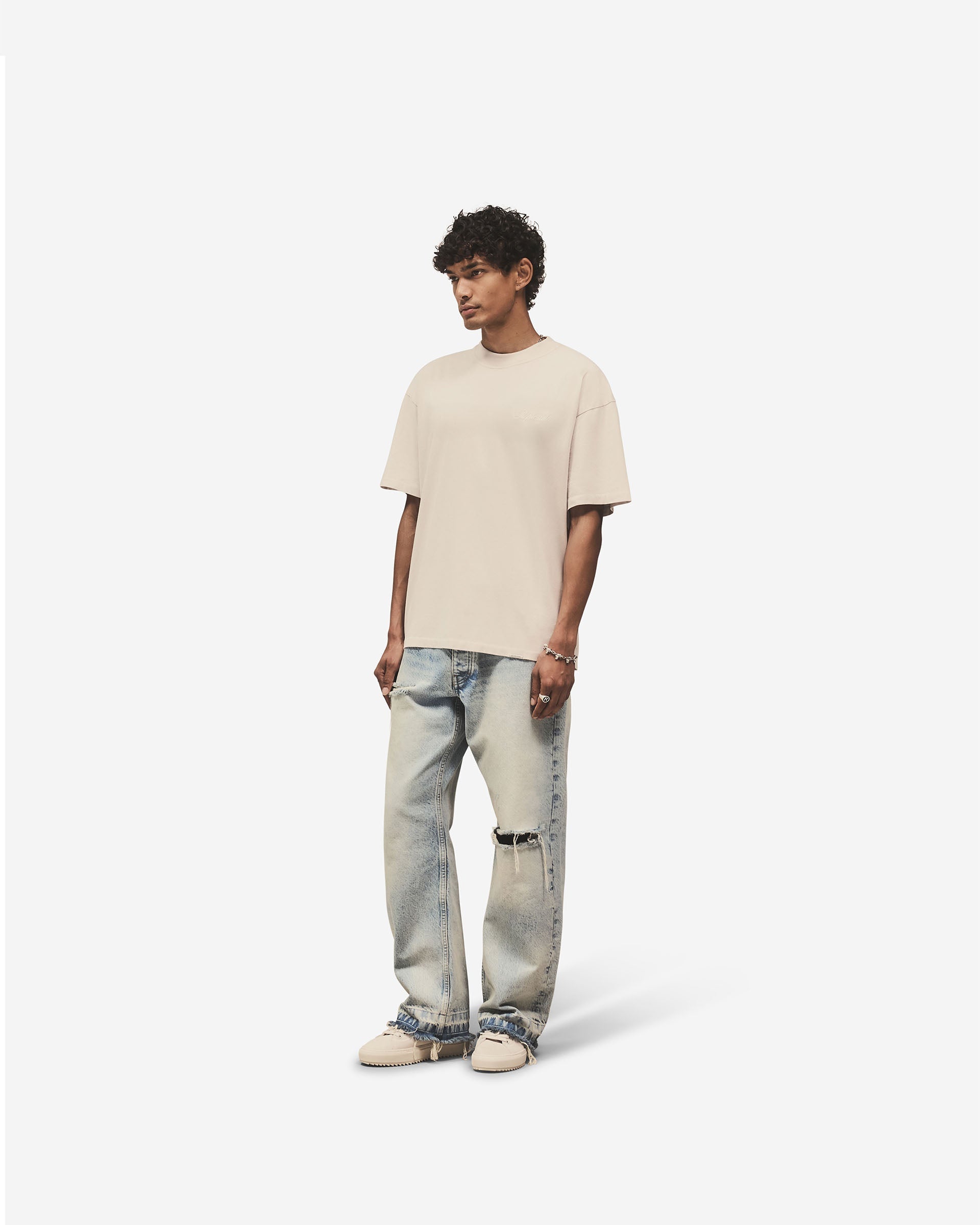 Script Logo T-Shirt - Concrete