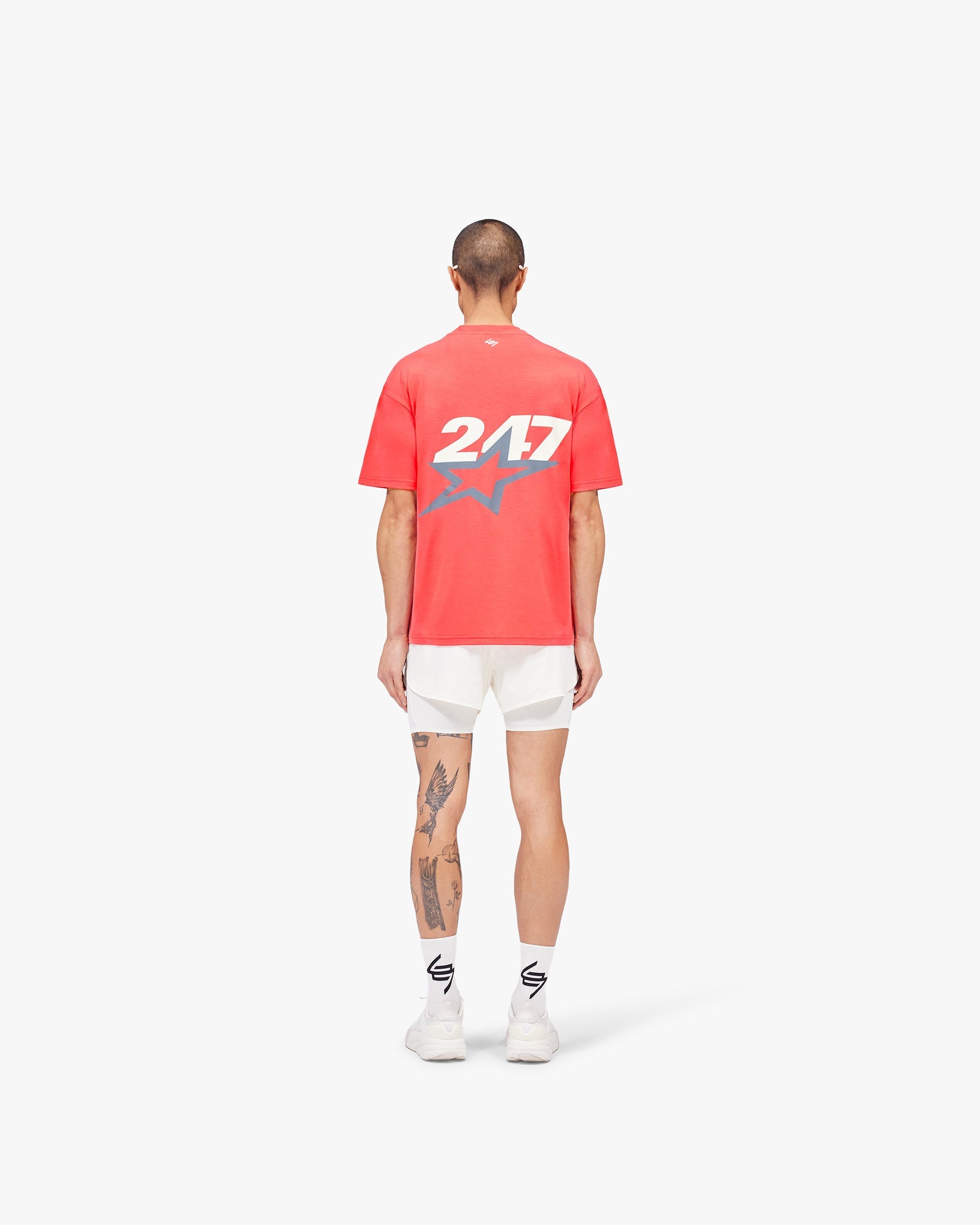 Team 247 Star Oversized T-Shirt - Racing Red