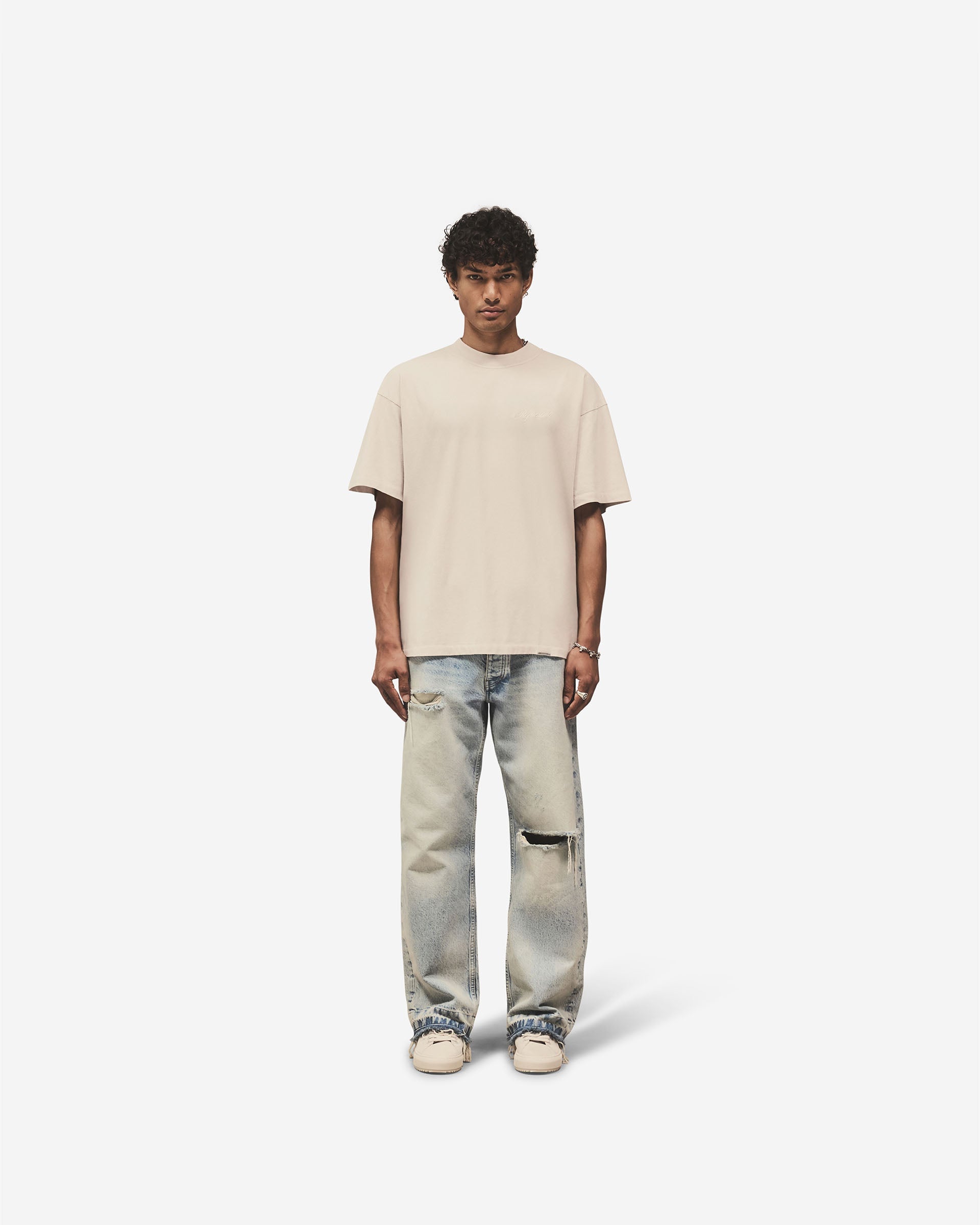 Script Logo T-Shirt - Concrete