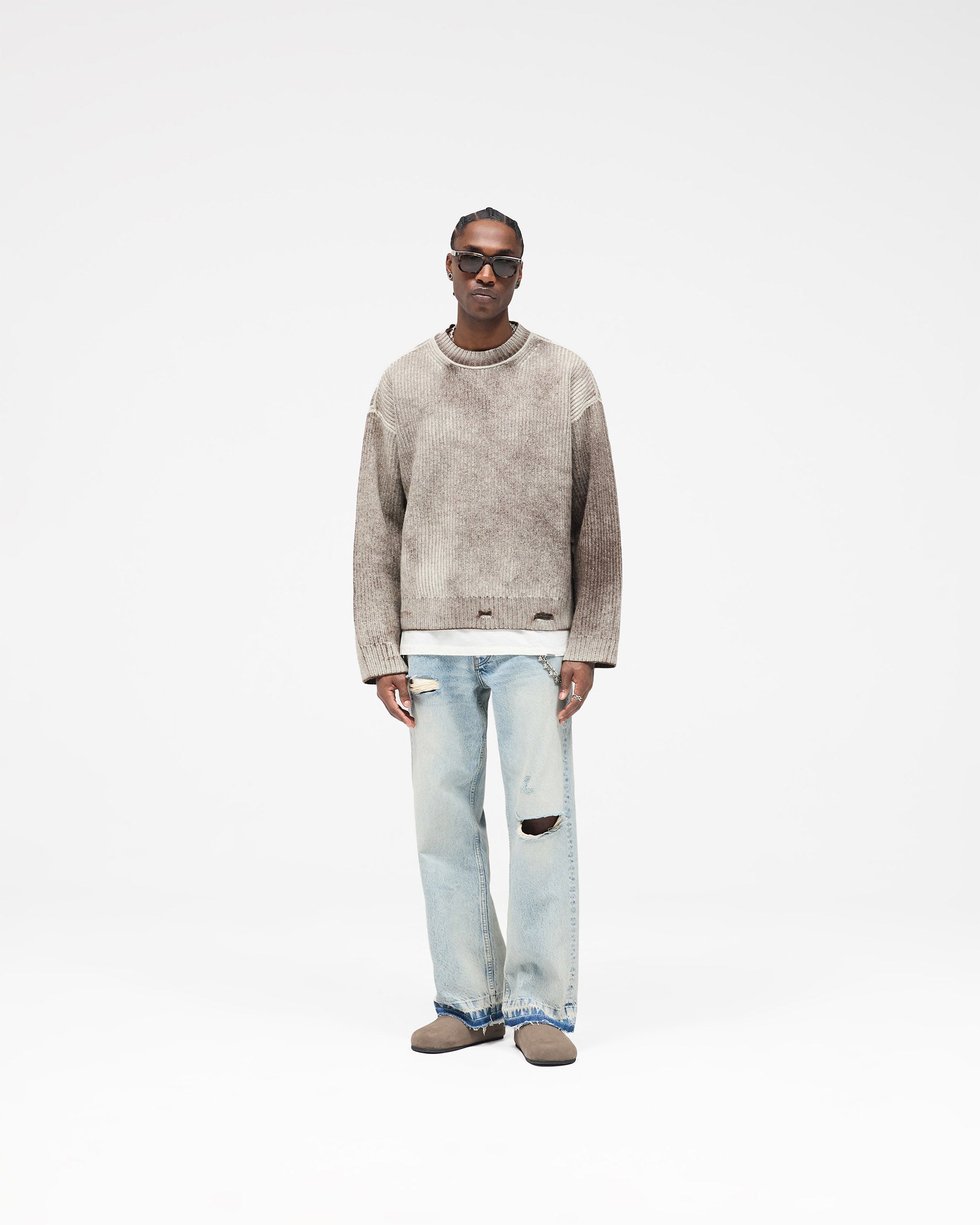 Reversible Fade Out Sweater - Nero