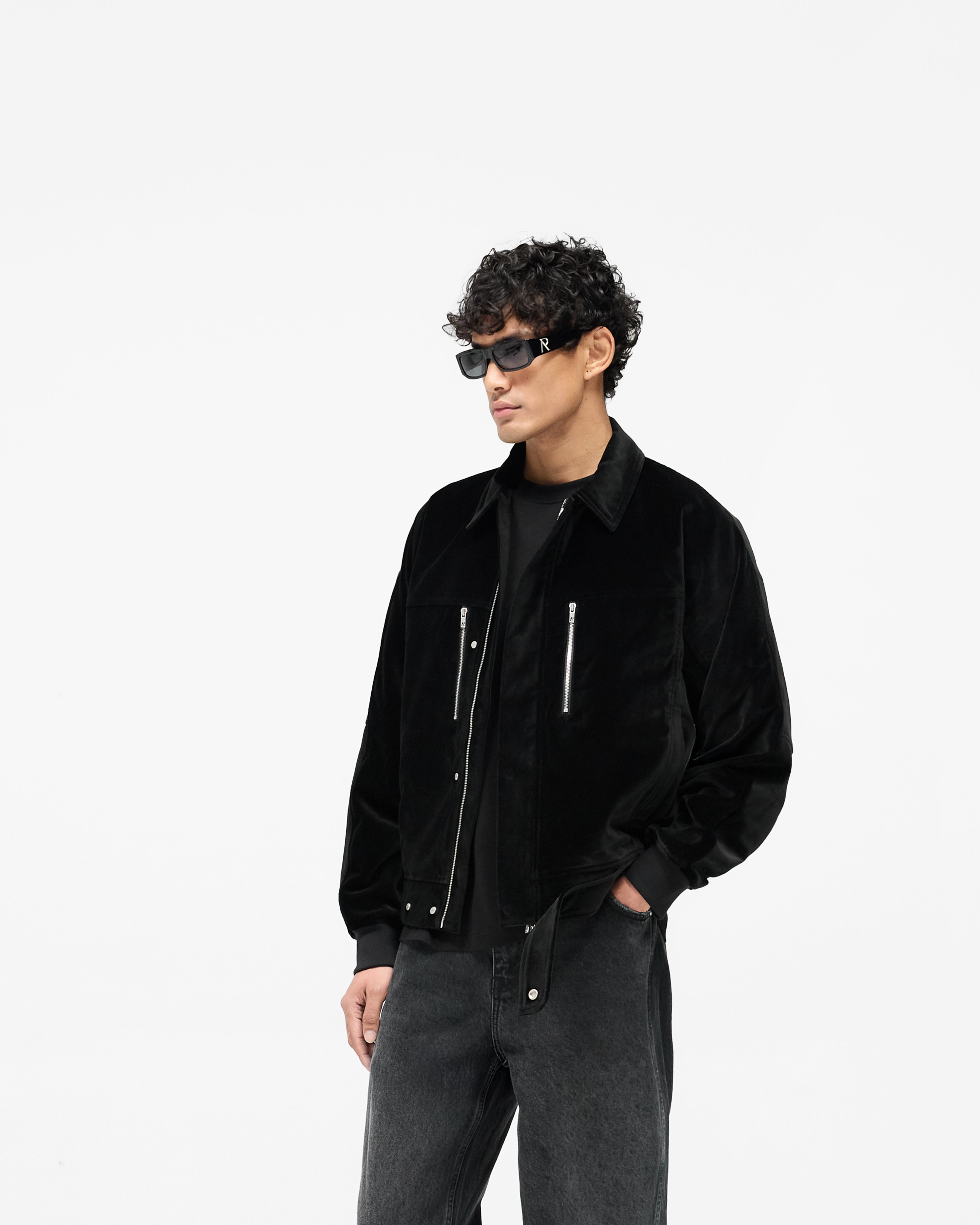 Bordeaux Brushed Jacket - Black